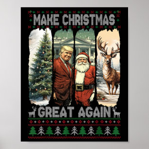 Poster Trump Père Noël 47ème Président à Noël
