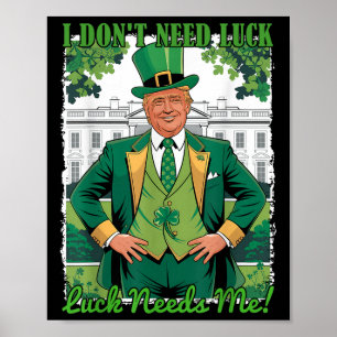 Poster Trump politique Jour de la Saint Patrick Je n'ai p
