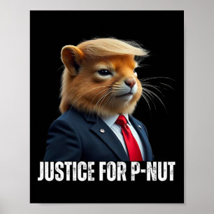 Poster Trump pour P-nut L'écureuil Justice pour Peanut Tr