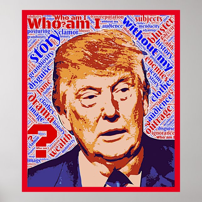 Poster Trump Qui Suis-Je J'Apprécie Vraiment Le Papier Po (Devant)