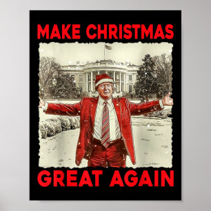 Poster Trump redonne à Noël sa grandeur à Trump Père Noël