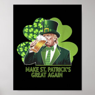 Poster Trump rend le Jour de la Saint Patrick grand Shamr