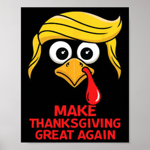 Poster Trump Rendre sa grandeur à Thanksgiving Turquie D