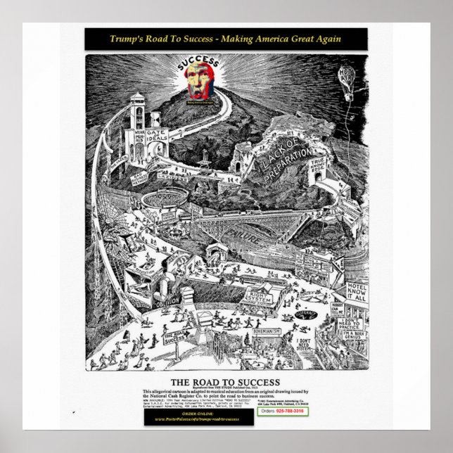 Poster Trump Road To Success - Making America Grea (Devant)