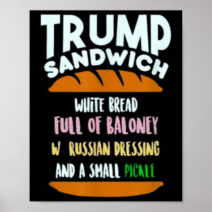 Poster Trump Sandwich Small Picker Politique Sarcasme