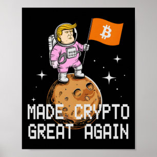 Poster Trump Sarcastique A Rendu Crypto Grand Bitcoin À