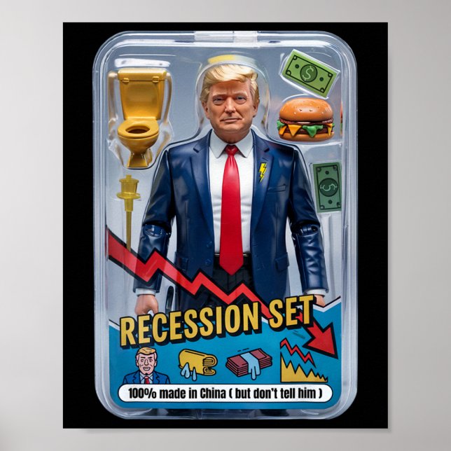 Poster Trump Satire Survié Récession Box Set Action Fig (Devant)