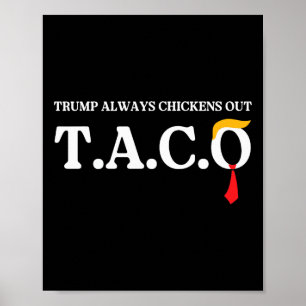 Poster Trump se dégonfle toujours Allons-y Taco Meme drôl