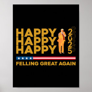 Poster Trump s'enfuit à nouveau en beauté Bonne année 201