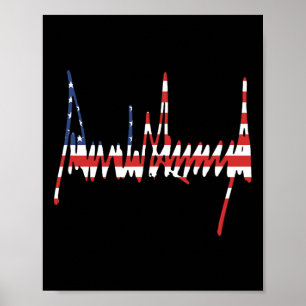 Poster Trump Signature Usa Mega 47e Président Pro-trump