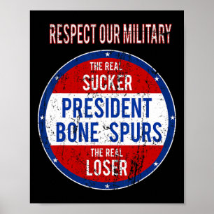 Poster Trump Sucker Loser Nous Respectons Notre Armée
