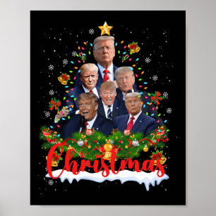 Poster Trump Supporter Christmas Tree Dream Daddy Home 45