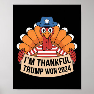 Poster Trump Thanksgiving 2024 Chemise Je suis Remercié T
