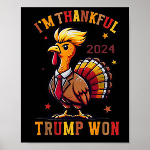 Poster Trump Thanksgiving - Je Remercie Trump de l'avoir