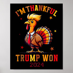 Poster Trump Thanksgiving Je remercie Trump Won