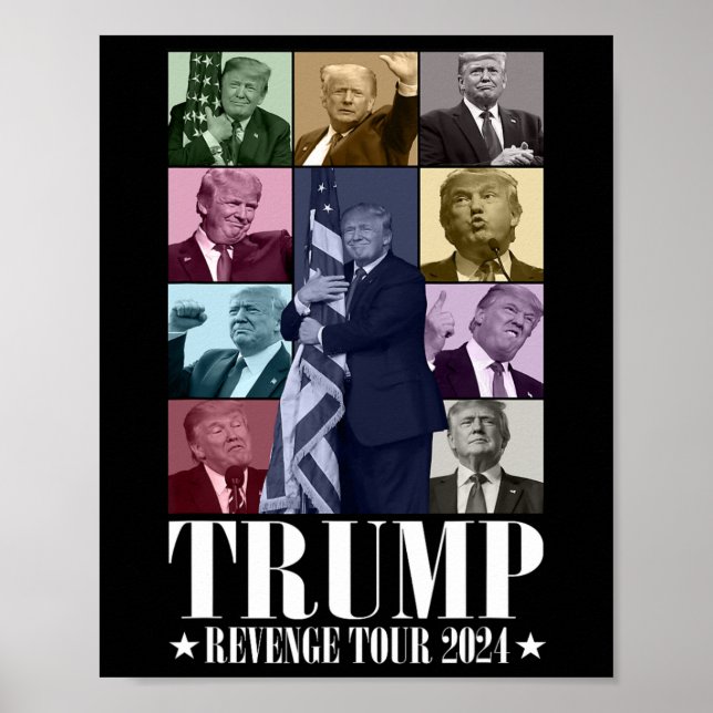 Poster Trump The Revenge Tour 2024 drôle (Devant)