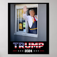 Trump travaille au volant d'une Trump qui sert des