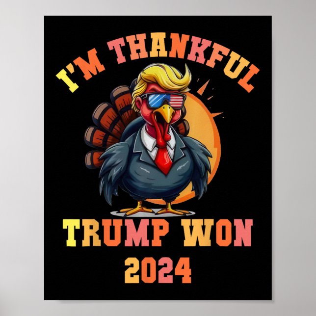 Poster Trump Turquie Mème drôle Je suis heureux que Trump (Devant)