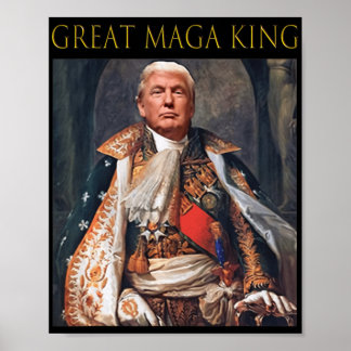Poster Trump Ultra Maga King s'amuse à merveille