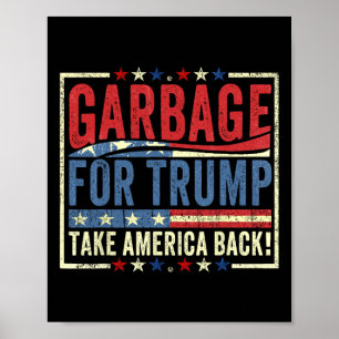 Poster Trump Vance 2025 Fier d'être poubelle présidentiel