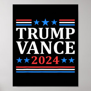 Poster Trump Vance 2025 Pour Président Vp Usa Élection Pa