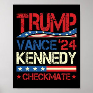 Poster Trump Vance Kennedy Échec et Mat Élection 2025 Rép