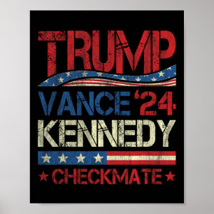 Poster Trump Vance Kennedy Échec et mat Élection Républic