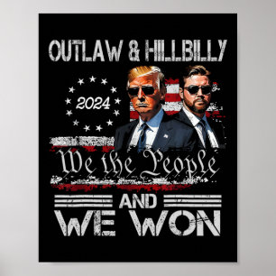 Poster Trump Vance We Won Win Inauguration Day 2025 47th