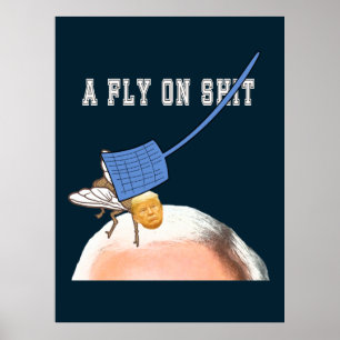 Poster Trump vole sur Pence Head avec Flyswatter, ZFJ