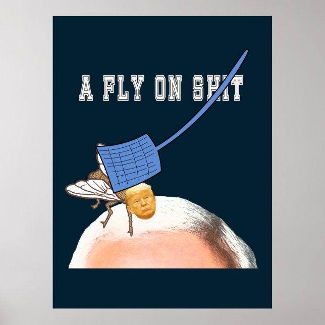 Poster Trump vole sur Pence Head avec Flyswatter, ZFJ (Devant)