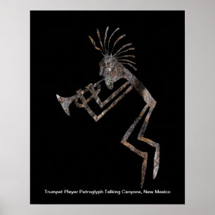 Poster Trumpet Player, Saxophone Player et Flute Player