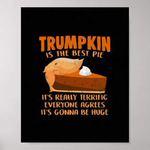 Poster Trumpkin Pie Drôle Design - Thanksgiving Party Hol