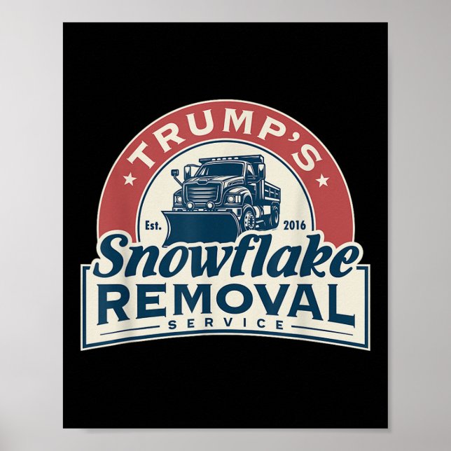 Poster Trumps Snowflake Service de suppression Funny Trum (Devant)