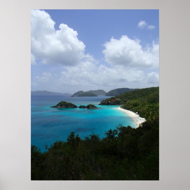 Poster Trunk Bay, St. John, USVI (Devant)
