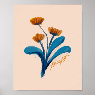 Poster "Trust" - Arrangement floral