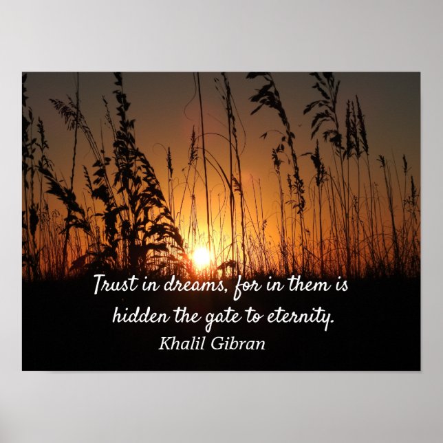 Poster Trust In Dreams -Khalil Gibran (Devant)