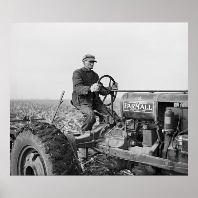 Poster Trusty Old Tractor, années 1930 (Devant)