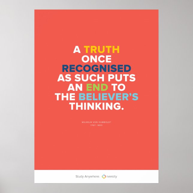 Poster Truth Puts an End to a Believer's Thinking (Devant)