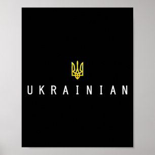 Poster Tryzub ukrainien Zelensky Ukraine Trident Militair