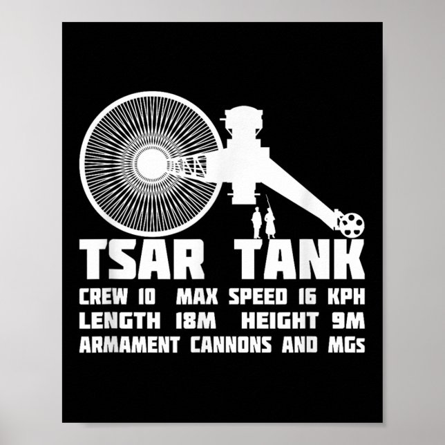 Poster Tsar Tank Russe Ww1 Expérimental Géant Tank (Devant)