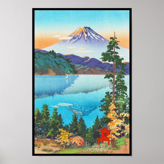 Poster Tsuchiya Koitsu Lake Ashi dans les collines de Hak (Devant)