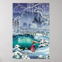 Tsuchiya Koitsu - Neige de printemps à Maruyama