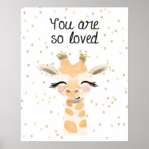 Poster Tu Es Si Amoureux Giraffe