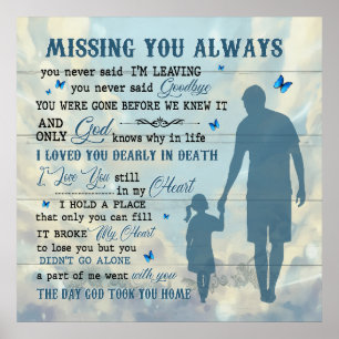 Poster Tu Manques Toujours, Papa/Mémorial