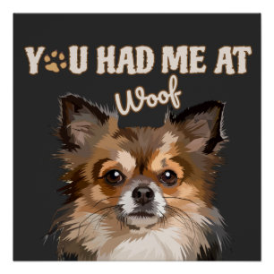 Poster Tu M'As Eu À Woof Amoureux de les chiens de Pomé