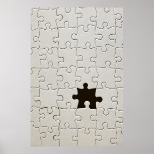 Poster Tu Me Complètes Romantique Noir et Blanc Puzzle