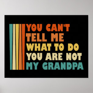 Poster Tu ne peux pas me dire quoi faire Tu n'es pas gran