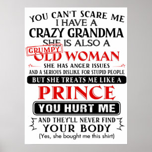 Poster Tu ne peux pas me faire peur, j'ai une grand-mère
