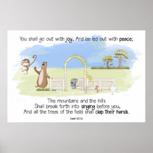 Poster Tu sortiras avec Joy Isaïe 55:12