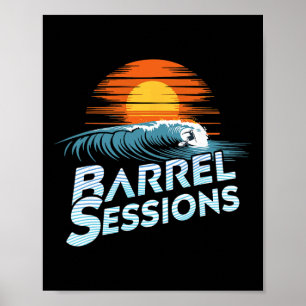 Poster Tubage de vague de surfeur Rrel côte ouest Socal N